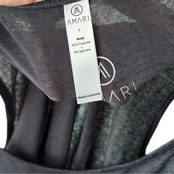 Amari Active Women’s Dark Heather Grey Scoop Neck Lightweight Tank Top - Picture 6 of 6